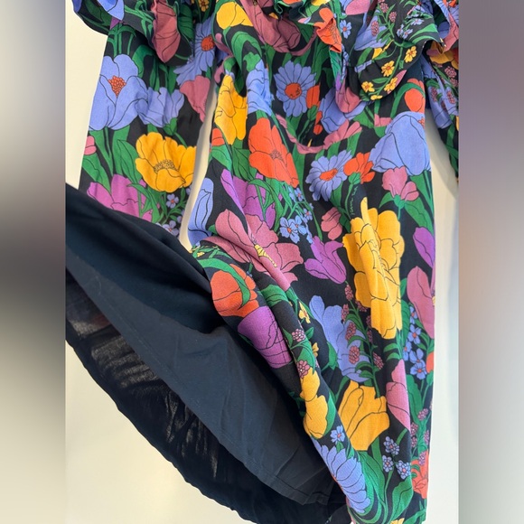 Farm Rio Black Bucolic Mini Dress - Picture 13 of 13